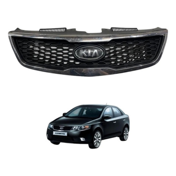 Grade Parachoque Dianteiro Kia Cerato 2010 2011 2012 2013 Cromado Cromado / Com Detalhe