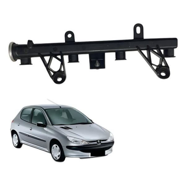 Flauta Bico Injetor Peugeot 206 207 1.4 8v 2005 2007 2009