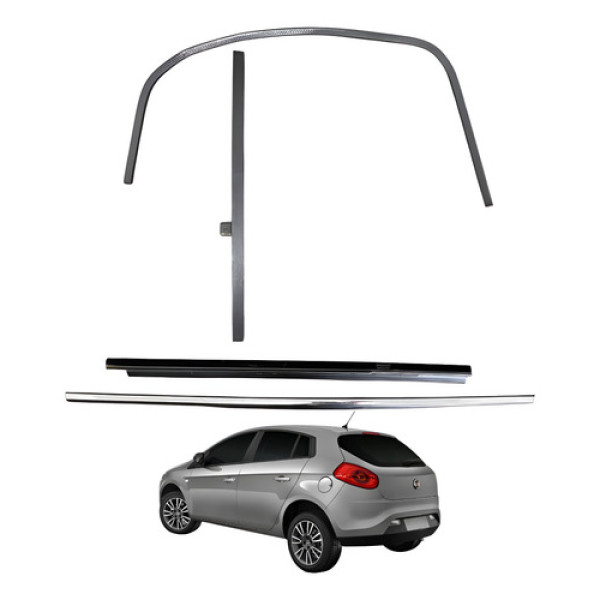 Kit Pestana Vidro Traseira Esquerda Bravo 2011 2012 Absolute