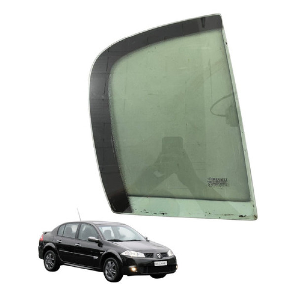 Vidro Fixo Da Porta Traseira Direito Megane 2007 2011
