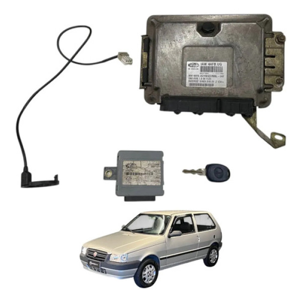 Kit Code Modulo Injecao Uno Mille 1.0 8v Fire Flex 2006 2007 Peça 1