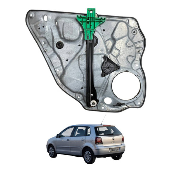 Maquina Vidro Traseira Direita Vw Polo 2003 2004 2007 2008