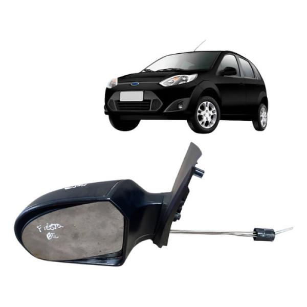 Retrovisor Esquer Preto Ford Fiesta 2011 2012  Original