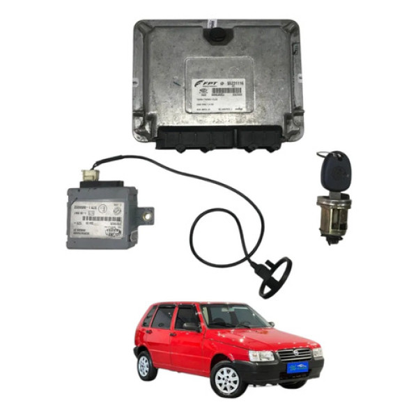 Kit Code Modulo Injecao Uno Fire Flex  1.0 8v 2008 2009 2010