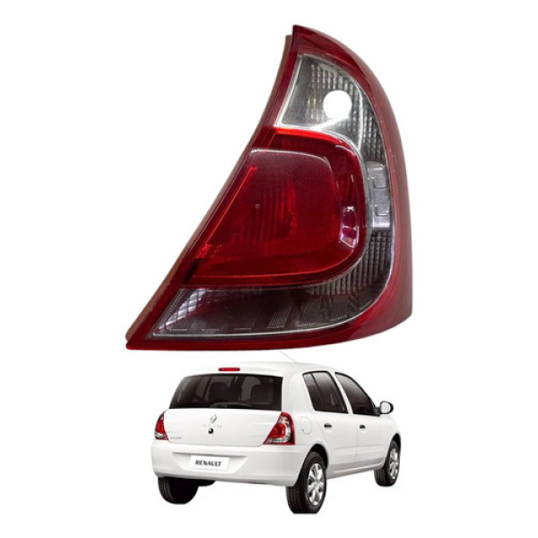 Lanterna Traseira Direita Clio Hatch 2013 2014 2015 2016 Direito/passageiro Vermelho
