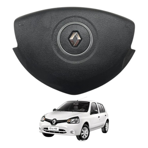 Capa Buzina Tampa Volante Renault Clio 2013 2014 2015 2016 Preto
