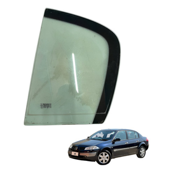 Vidro Fixo Da Porta Traseira Esquerda Megane 2007 2011