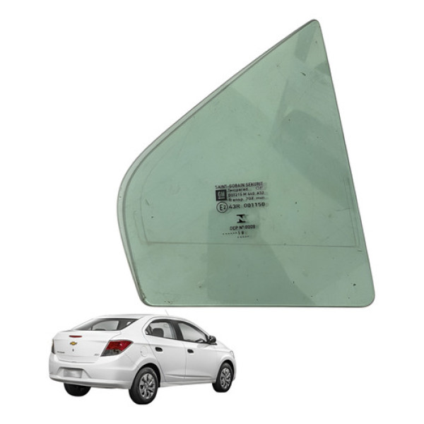 Vidro Fixo Da Porta Traseira Direita Prisma 2014 2015 2016