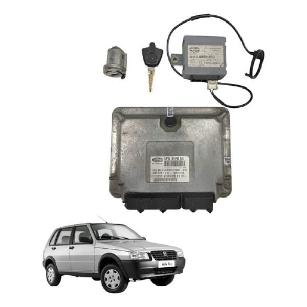Kit Code Modulo Injeção Uno 1.0 8v Fire 2008 2009 2010 2012