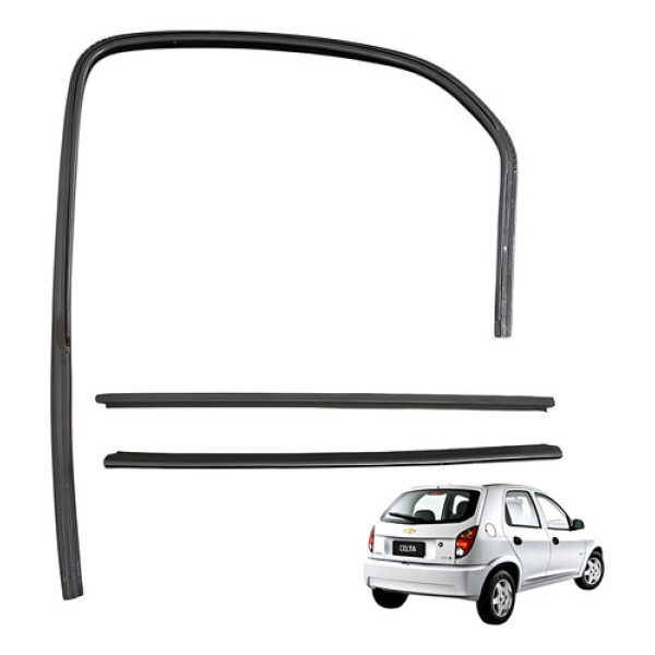 Kit Pestana Vidro Porta Traseir Direita Celta 2008 2010 2012