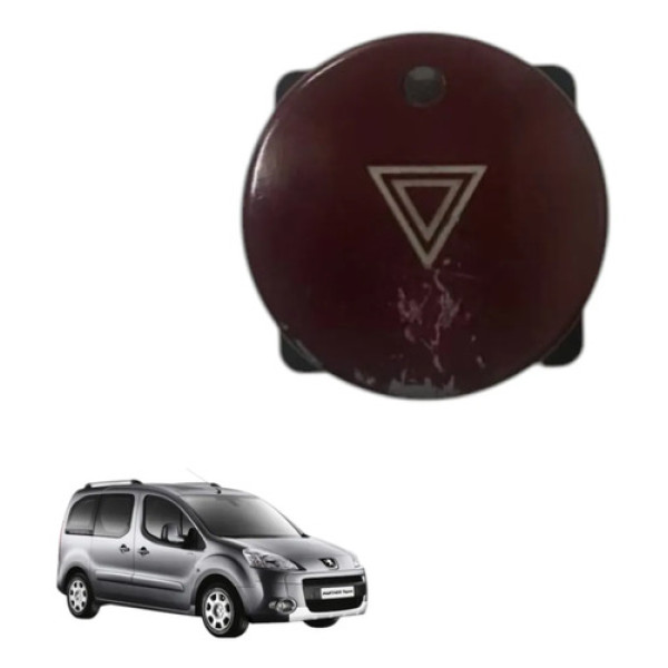 Botao Pisca Alerta Peugeot Partner Berlingo 2010 2018 2020 Bordô