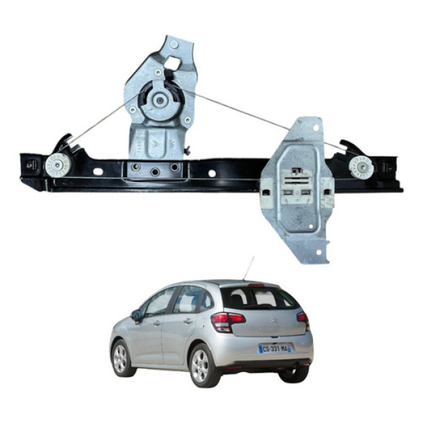 Maquina Vidro Eletrico Tras Esquerda Citroen C3 2010 2015