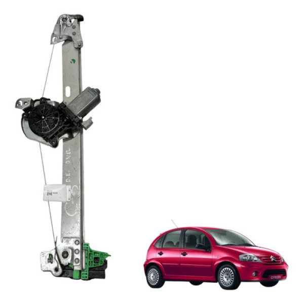 Maquina Vidro Elétrico Diant Esquerdo Citroen C3 2003 2012