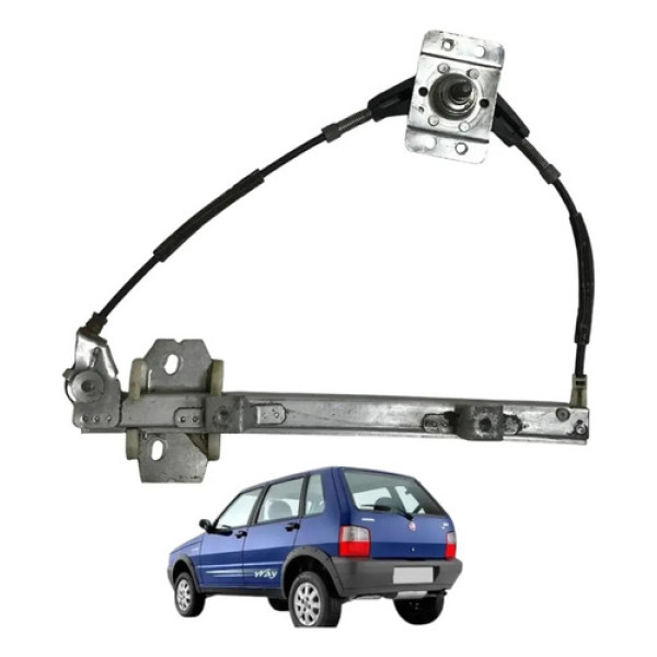 Maquina Vidro Manual Traseira Esquerda Fiat Uno 1991 2013