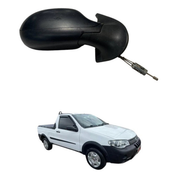 Retrovisor Manual Direito Fiat Strada 2005 2008