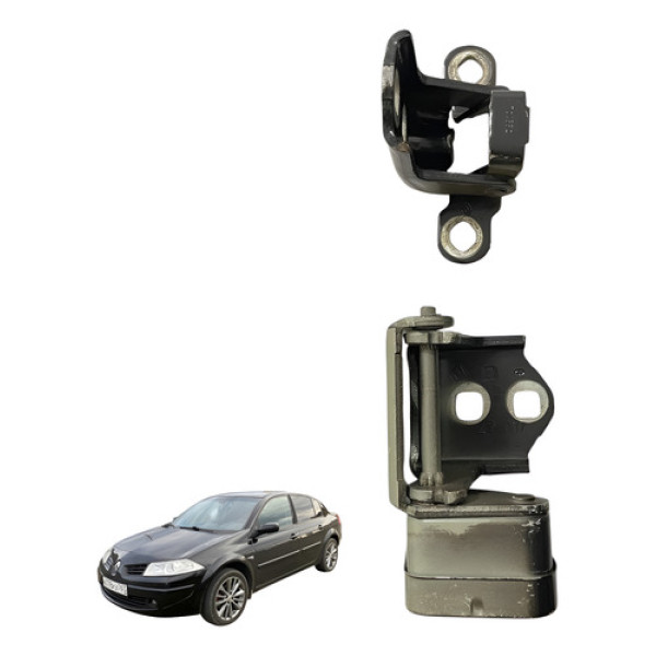 Par Dobradica Porta Traseira Esquerda Megane 2008 2013