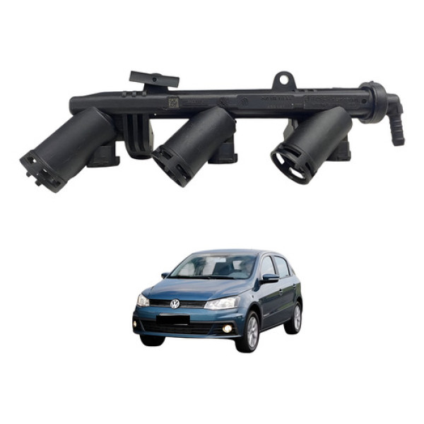 Flauta Bico Injetor Volkswagen Gol Up Fox 1.0 3cc 2015 18 20