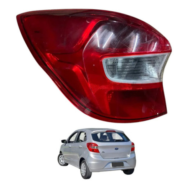 Lanterna Lado Esquerdo Ford Ka Se Hatch 2014 2015 2016 2017 Esquerdo/motorista Vermelho