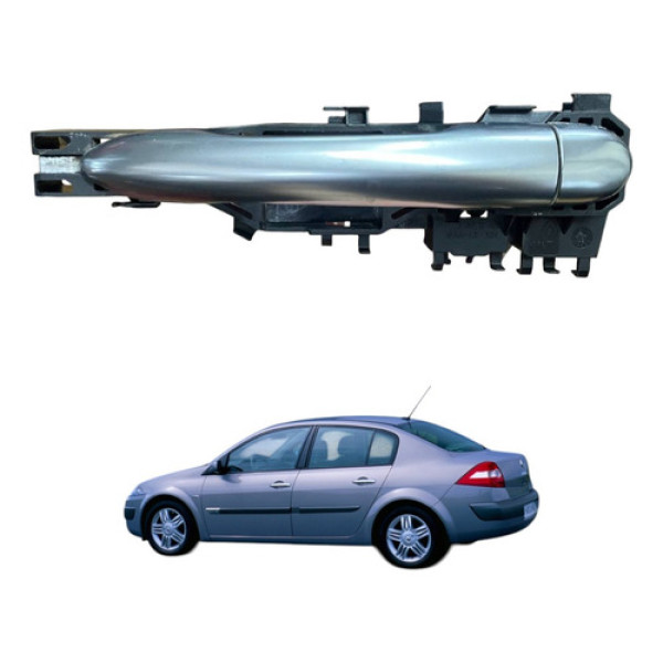 Macaneta Externa Traseira Esquerda Renault Megane 2007 2008 Peça 1 Traseira