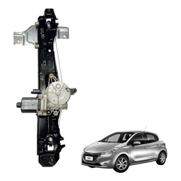 Máquina Vidro Elétrico Tras Direita Peugeot 208 2013 2015