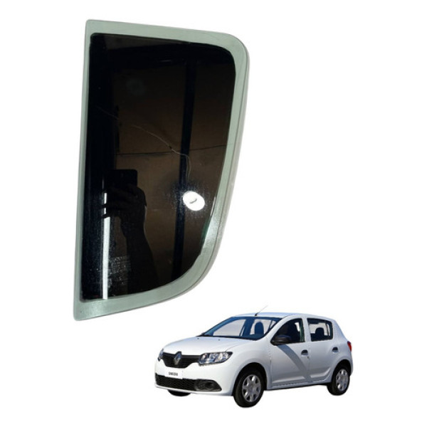 Vidro Fixo Da Porta Traseira Direita Sandero 2008 2009 2013