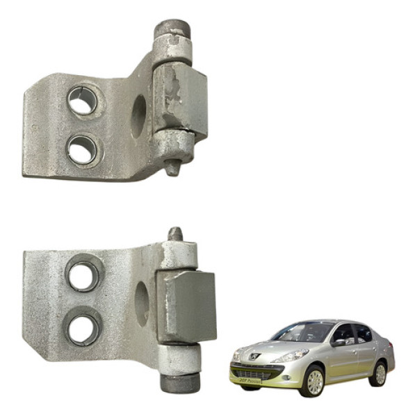 Par Dobradica Porta Dian Esquerda Peugeot 207 2009 2010 2012