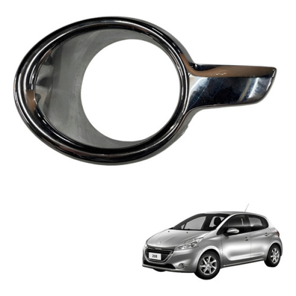 Moldura Milha Cromado Esquerdo Peugeot 208 2013 2016