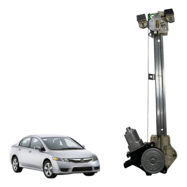 Maquina Vidro Traseira Esquerda New Civic 2007 2009 2011