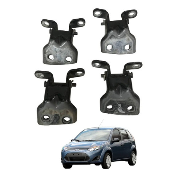 Kit Dobradiças Portas Dianteiras Ford Fiesta 2004 2009 2012