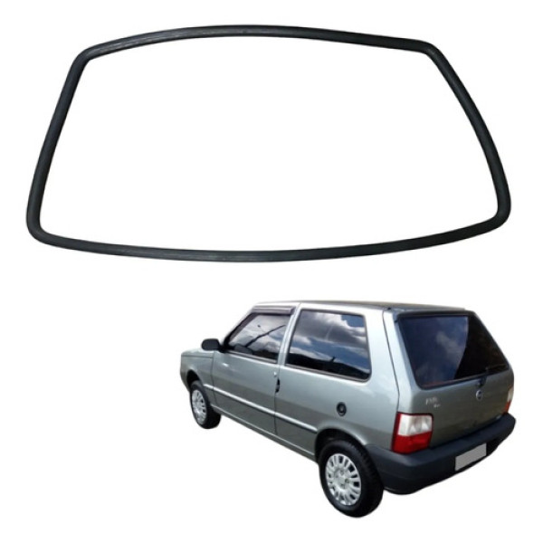 Borracha Vidro Porta Malas Fiat Uno Mille 2006 2007 2008