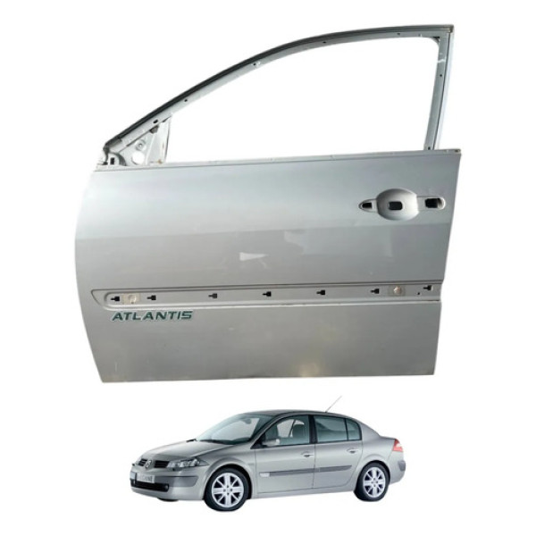 Porta Dianteira Esquerda Renault Megane 2007 2008 2009 2010 Dianteira Esquerda Prateado