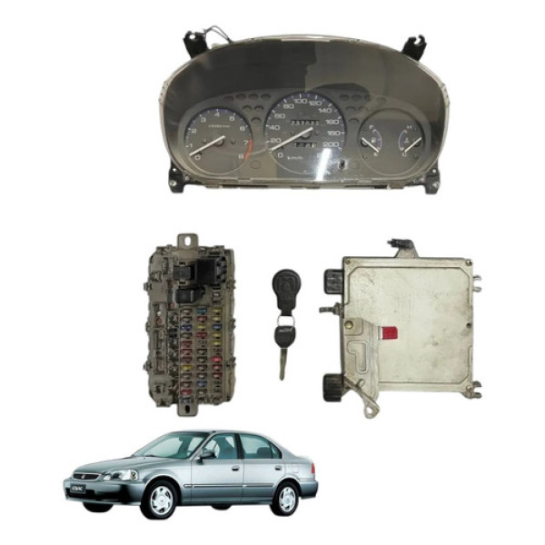 Kit Code Modulo Injecao Honda Civic 1.6 16v 2000 2001 Lx
