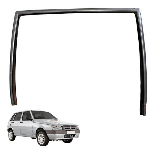 Borracha Vidro Porta Tras Direita Uno 2002 2006 2008 Mille