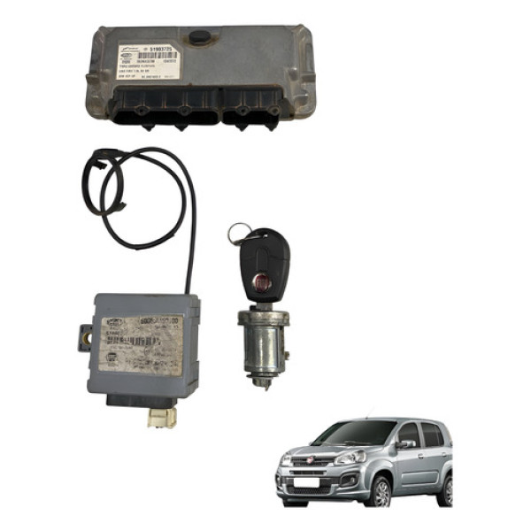 Kit Code Modulo Injecao Fiat Uno 1.0 8v Fire 2008 2010 2013