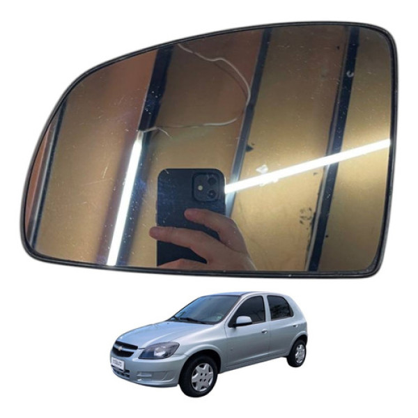 Lente Espelho Retrovisor Lado Esquerdo Gm Celta 2012 2013 Lt