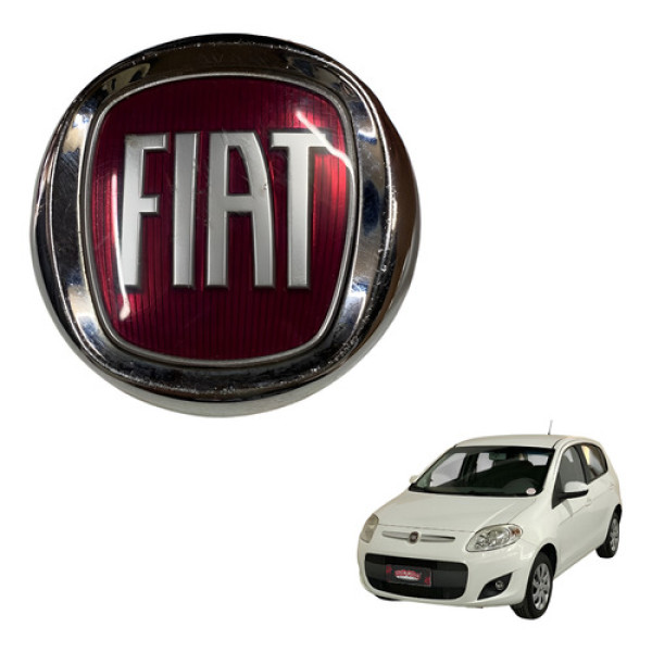 Emblema Traseiro Porta Mala Vermelho Fiat Palio 2008 2010 12