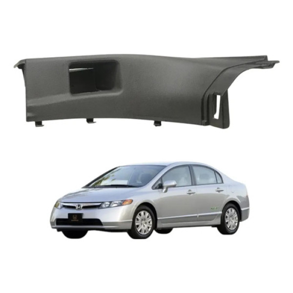 Acabamento Soleira Dianteita Esquerda Honda Civic 2006 2011 Cinza