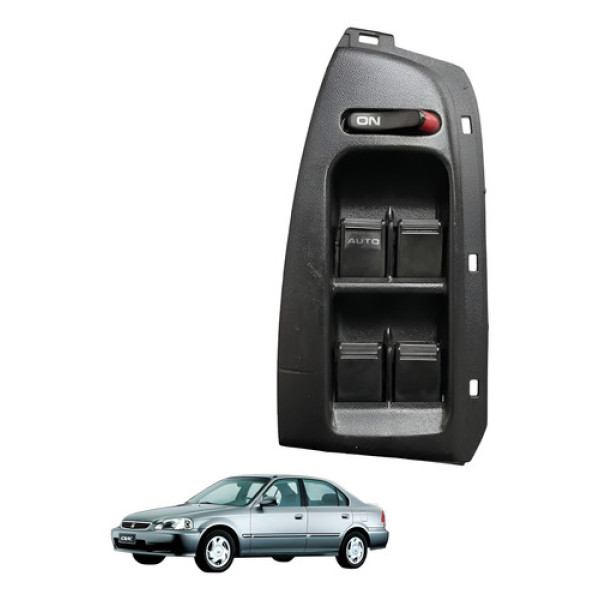 Botao Vidro Dianteiro Esquerdo Honda Civic 2000 2001 Lx