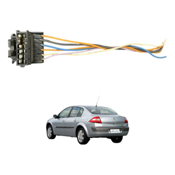 Plug Conector Soquete Lanterna Traseira Megane 2007 2008