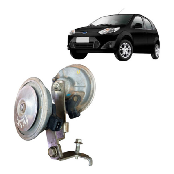 Buzina Dupla Suporte Ford Fiesta 2011 2012  Original