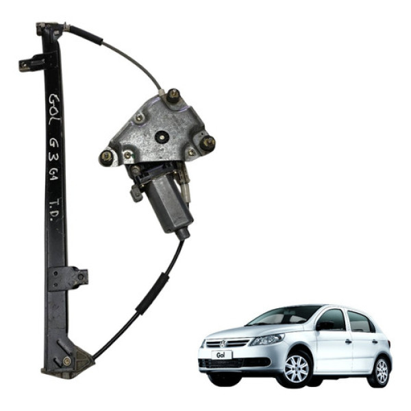 Maquina Vidro Elétrico Traseira Direito Volkswagen Gol G3 G4