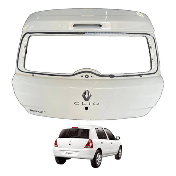 Tampa Traseira Renault Clio Hatch 2013 2014 2015 2016 Branco