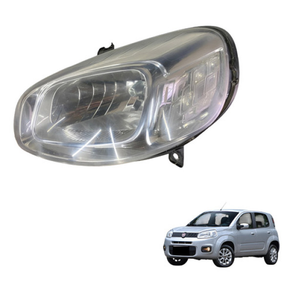 Farol Cromado Esquerdo Fiat Uno 2015 2018 2020 2022