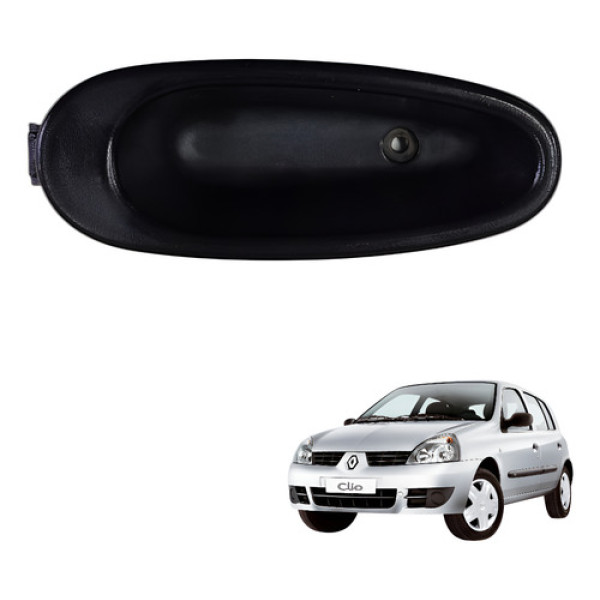 Moldura Puxador Porta Tras Esquerdo Renault Clio 2005 2012