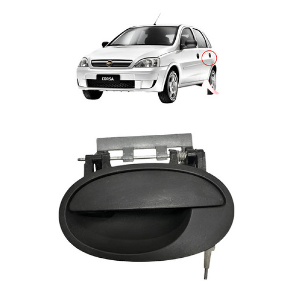 Maçaneta Externa Traseira Lado Esquerdo Gm Corsa 2003 2012